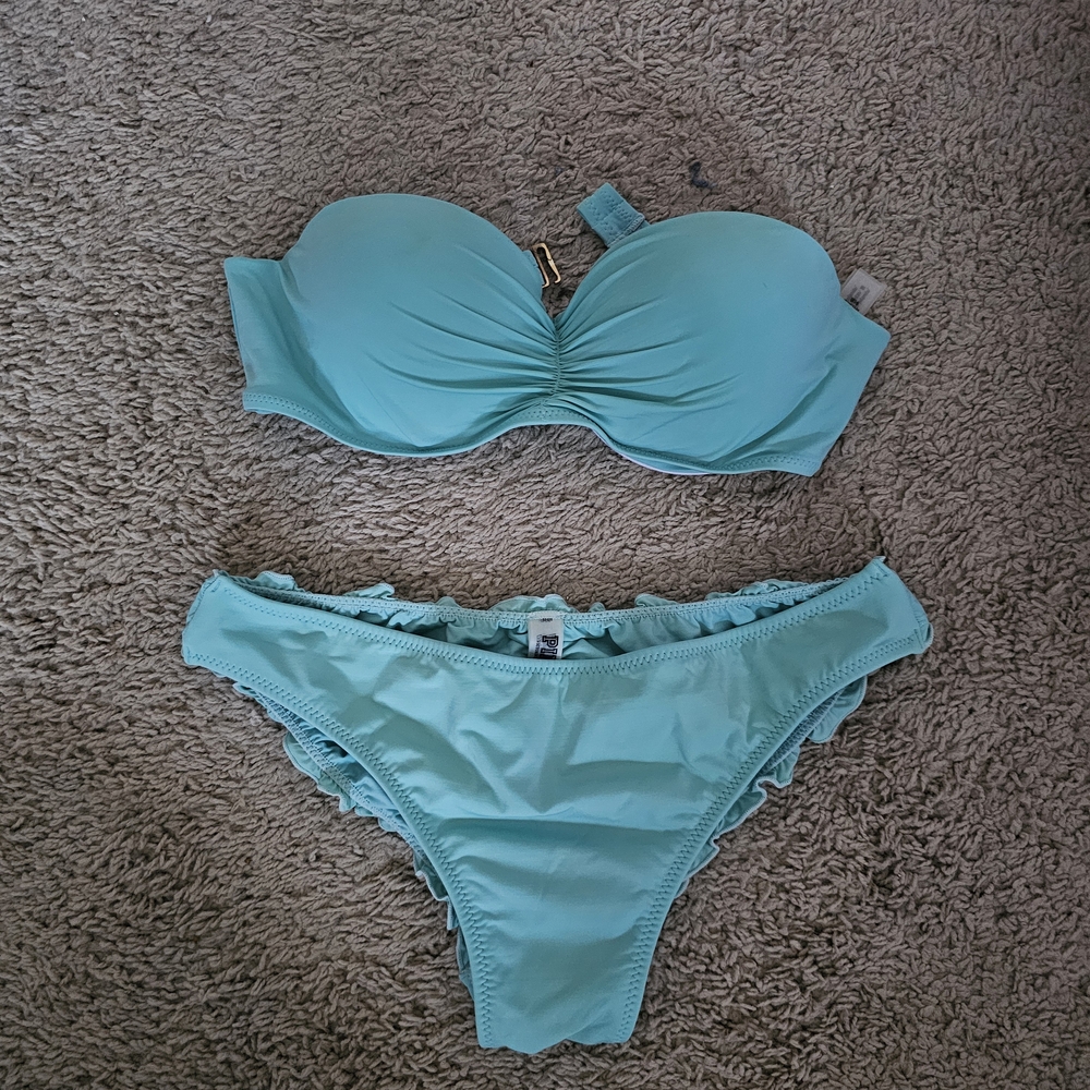 PINK Victoria's Secret Turquoise Bikini Set